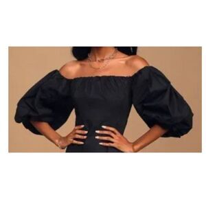 Lulus Wide Leg Black Jumper